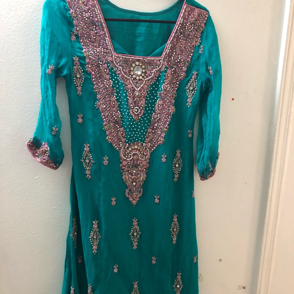beautiful heavy work dress for wedding